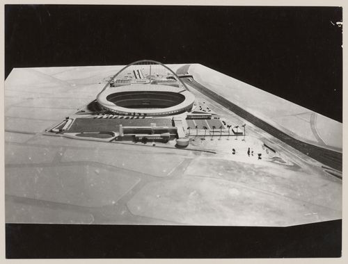 View of model for Maracanã stadium, Rio de Janeiro, Brazil
