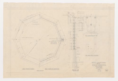 Plan, coupe et détails des cheminées, Imprimerie Nationale du Canada, Hull, Québec, Canada