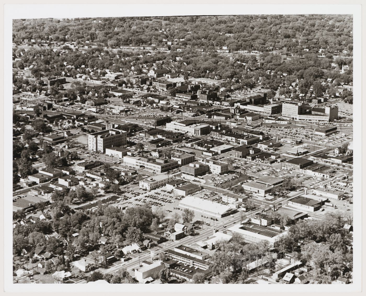 Aerial view of Royal Oak, Michigan--from the project file "Detroit Think Grid"