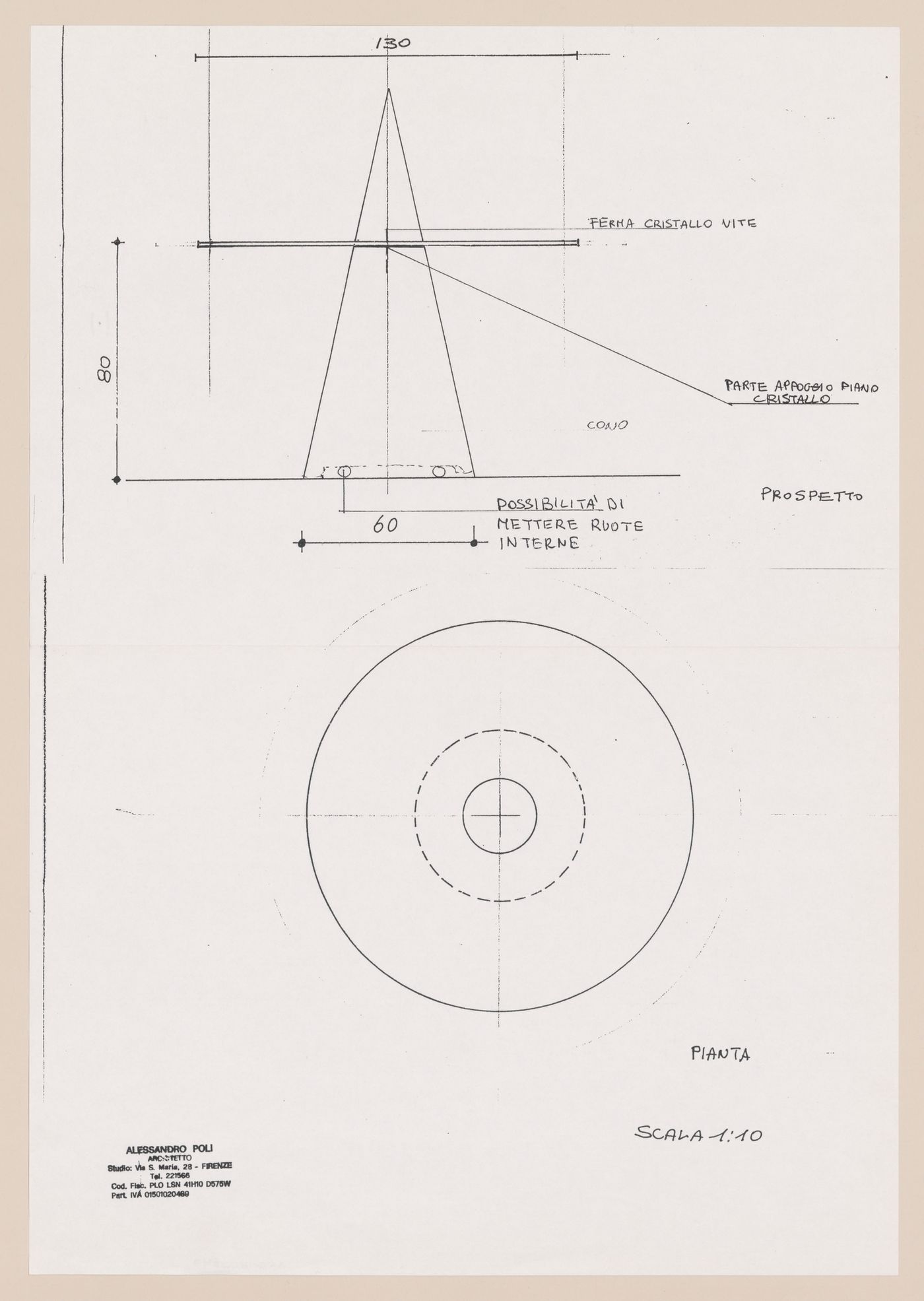 Diagrams for Cone table project