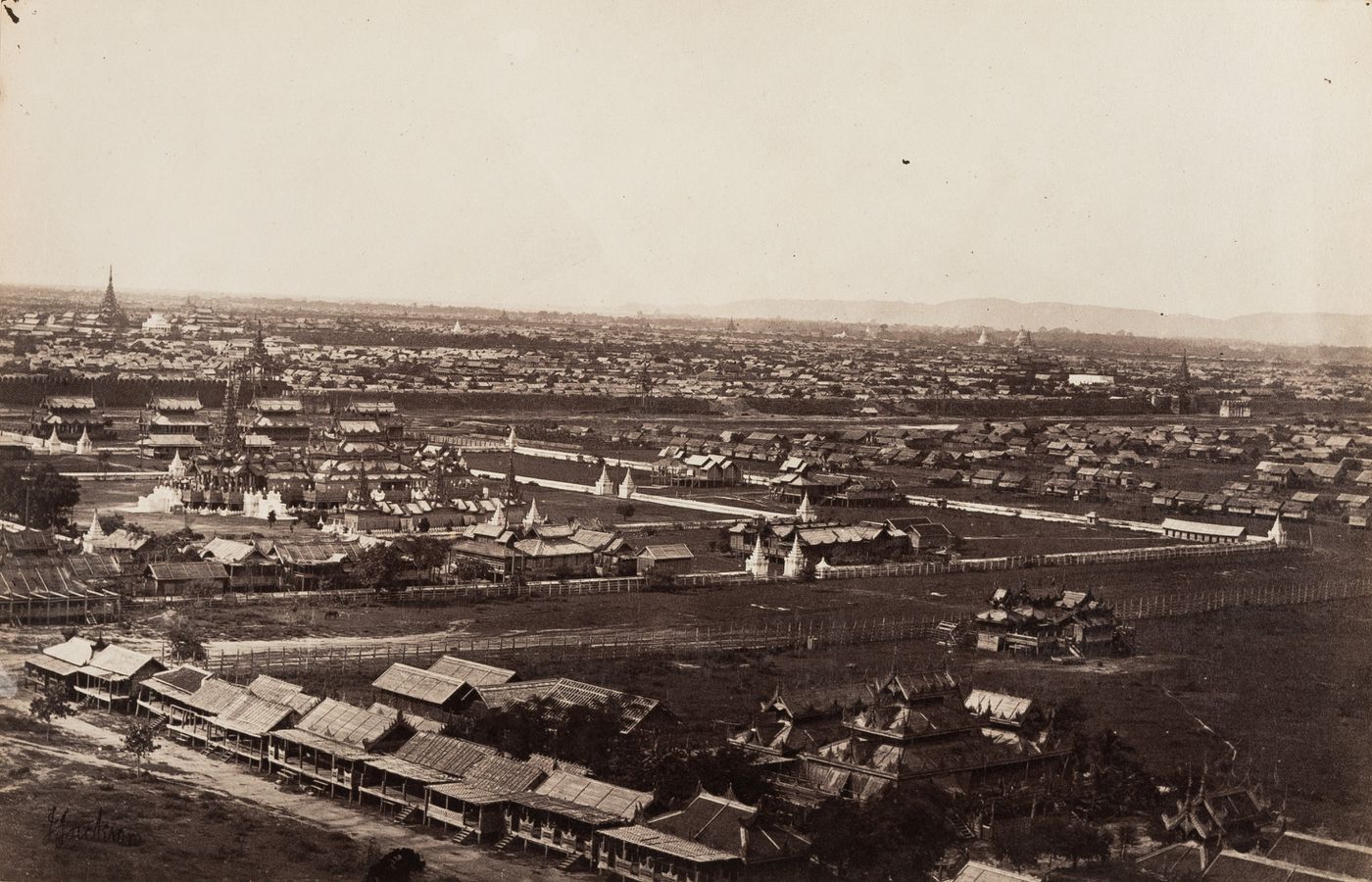 Aerial View of Mandalay, Burma (now Myanmar)