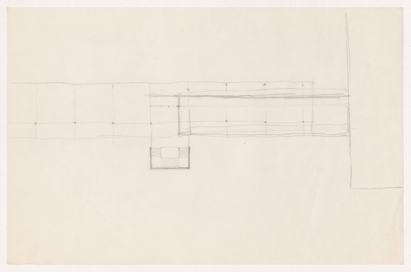 Sketch plan for a campus building for Illinois Institute of Technology