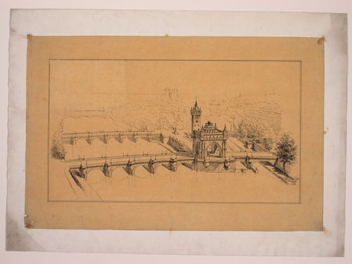 Design for the joining of the Pont Neuf with the Pont des Arts