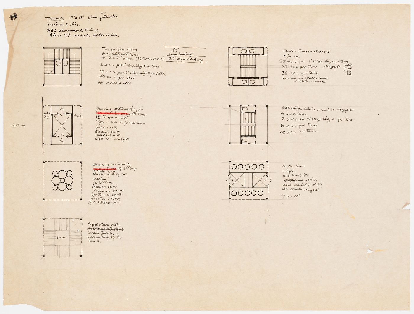 Fun Palace: plans and notes for towers