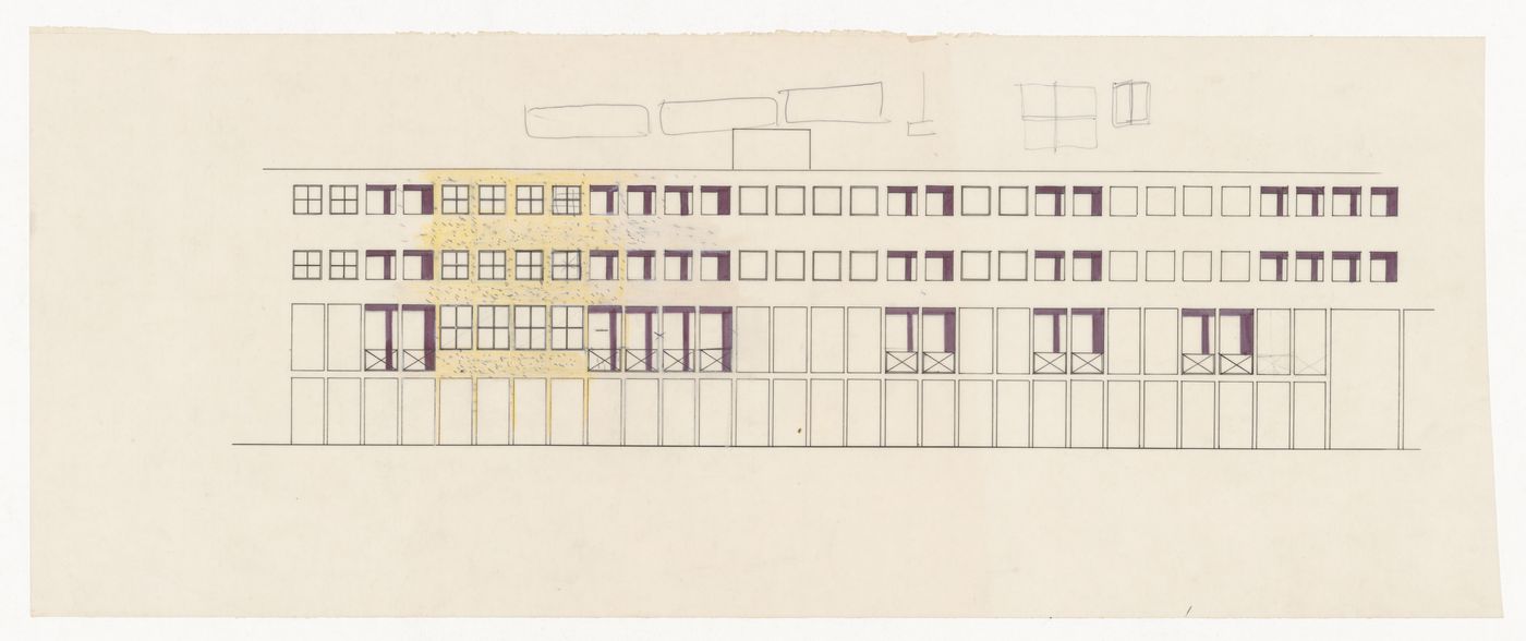 Elevation for Quartiere Gallaratese 2, Milan, Italy