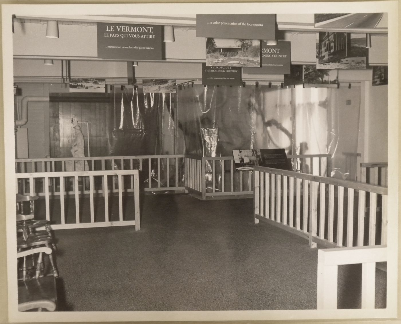 Interior view of the Vermont's Pavilion, Expo 67, Montréal, Québec