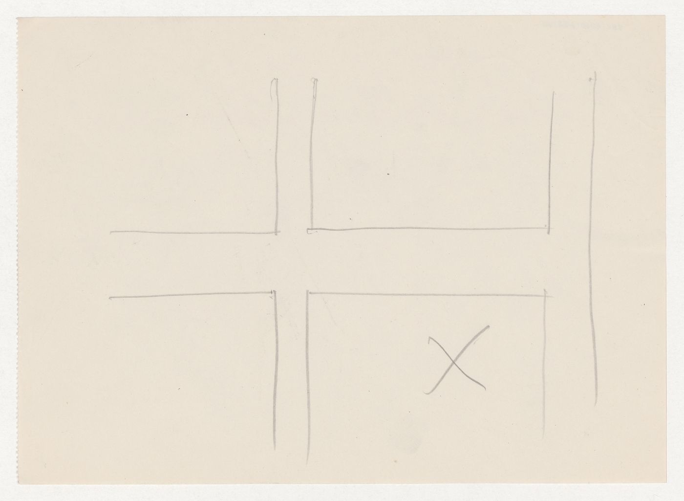 Partial sketch elevation for a window moulding [?] probably for Illinois Institute of Technology