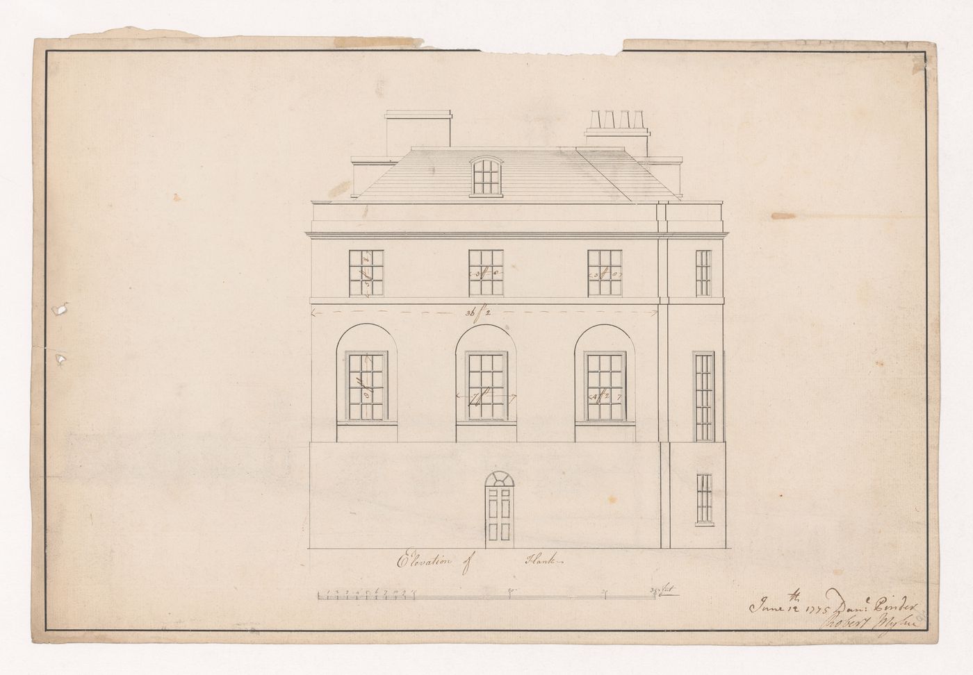 Side elevation for The Wick, Richmond Hill