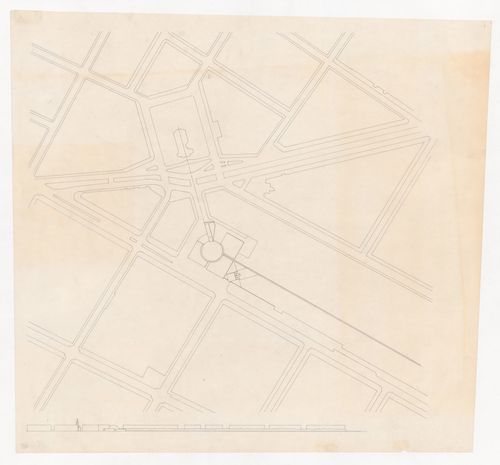Plan and elevation for Görlitzer Bad swimming pool, Berlin, Germany