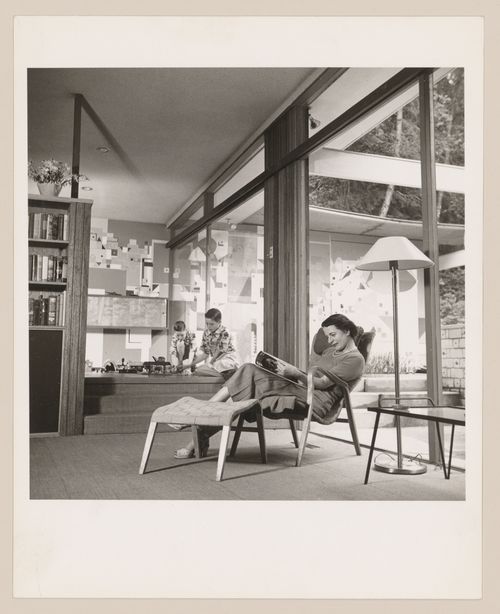 Living room of the Douglas Simpson House II, West Vancouver
