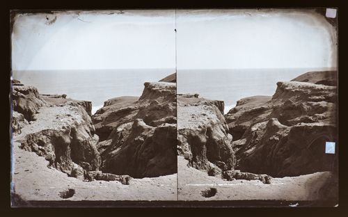 Stereograph of (possibly) Santa Monica Cliffs, California, United States of America