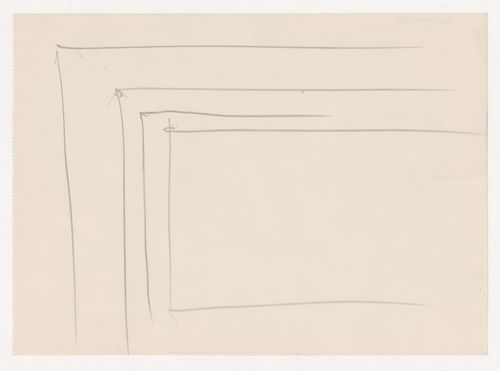 Detail sketch for a window moulding [?] probably for Illinois Institute of Technology