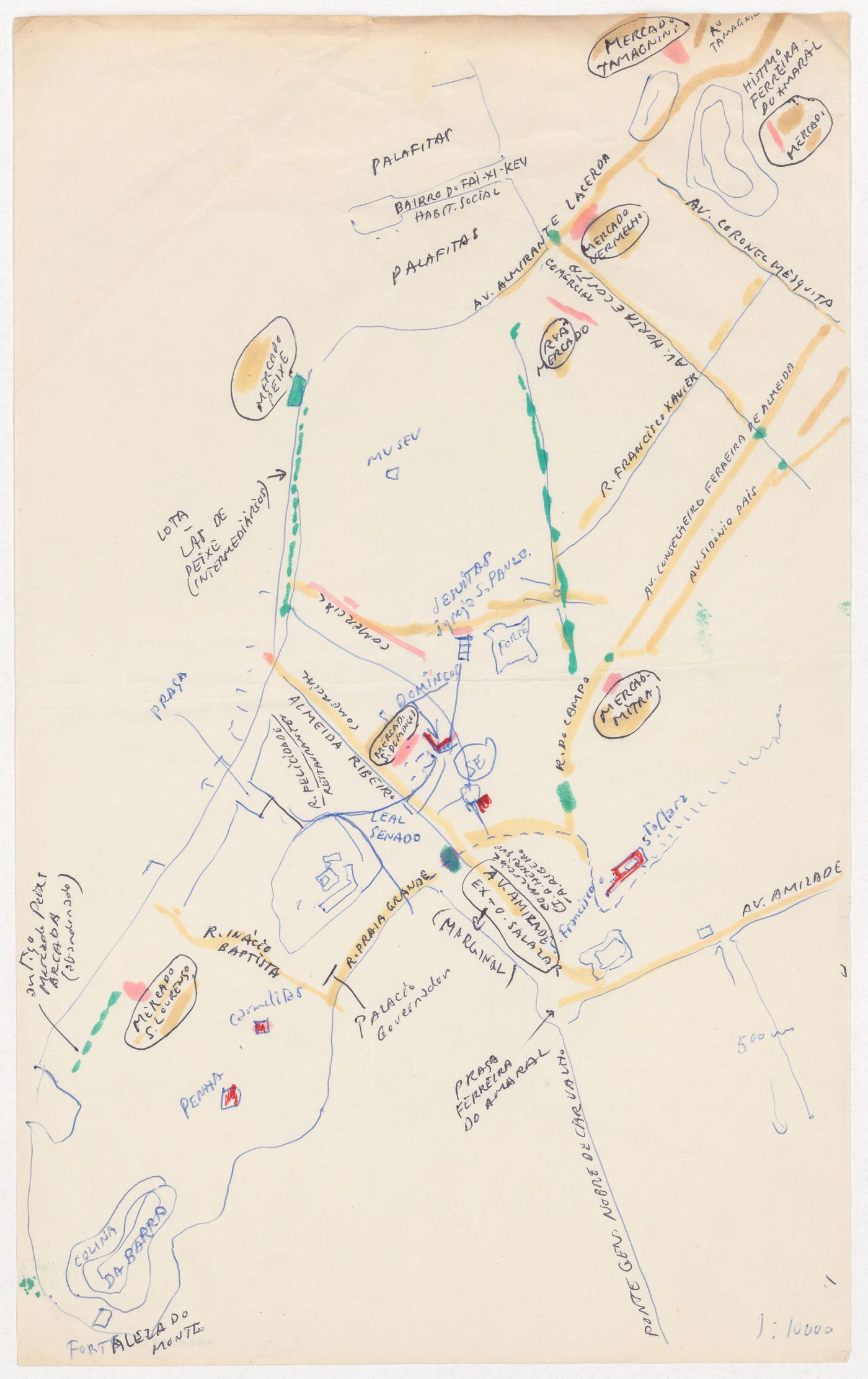 Sketch for Plano de Expansão da Cidade de Macau (Areia P. e Porto E.) [Macau City expansion plan], Macau, China