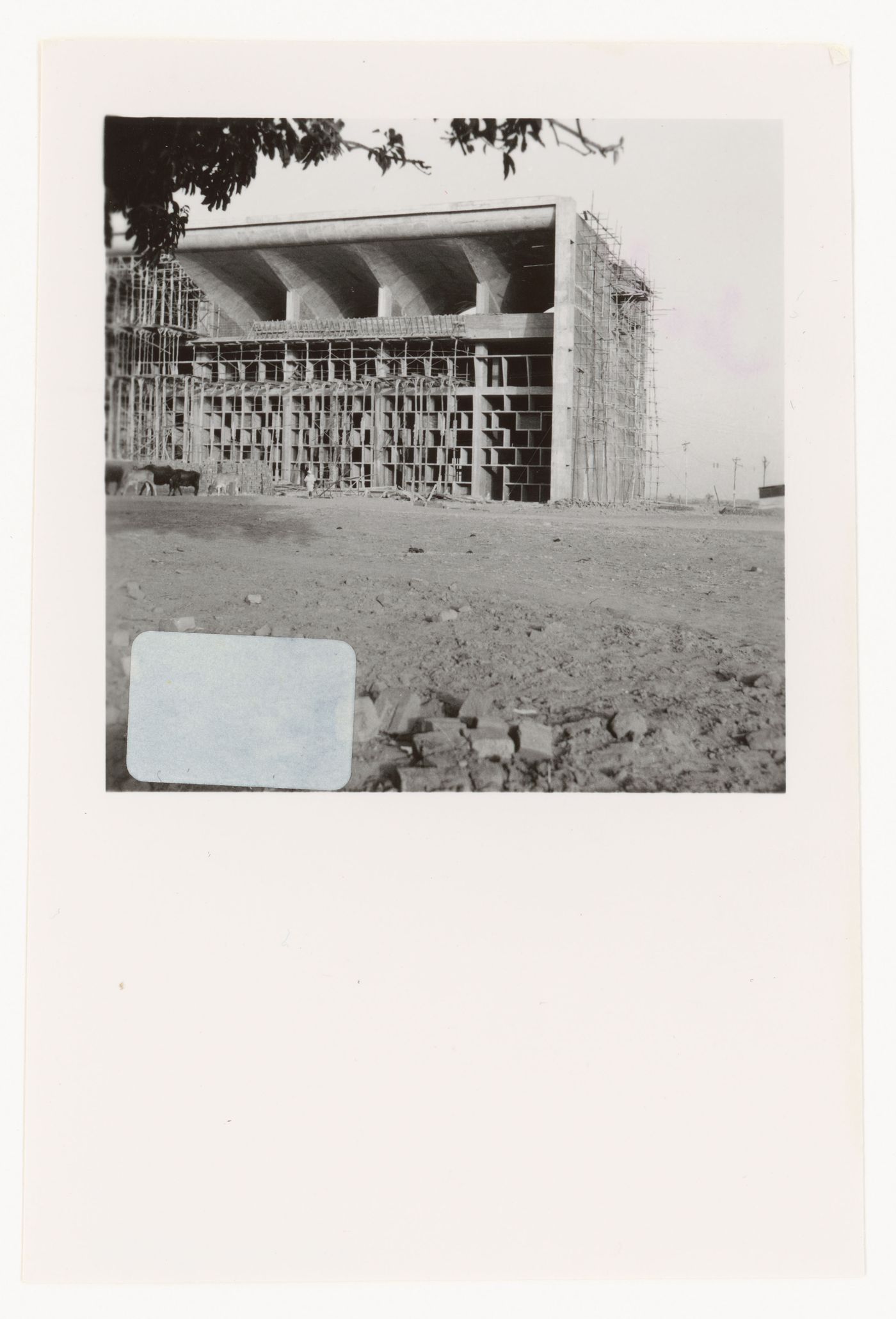 Partial view of the High Court under construction, Capitol Complex, Sector 1, Chandigarh, India