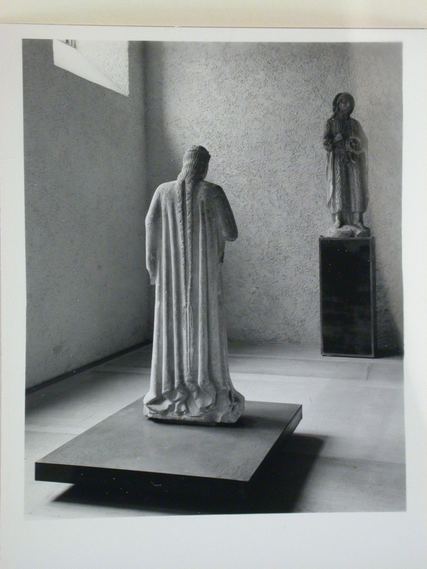 Interior view of a gallery showing statues, Museo di Castelvecchio, Verona, Italy