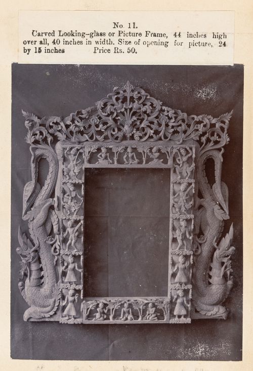 View of a frame, F. Beato Limited, C Road, Mandalay, Burma (now Myanmar)