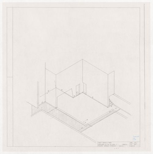 Interior axonometric view for Banco Borges & Irmão II, Vila do Conde, Portugal