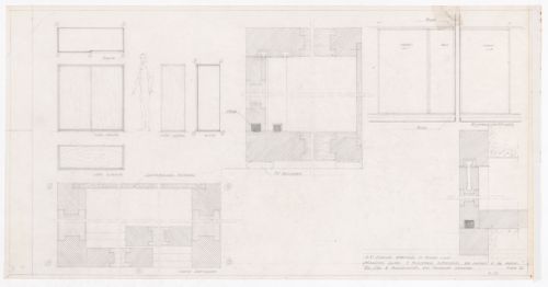 Plan, elevations and sections for Conjunto Habitacional em Caxinas, Vila Cova - Vila do Conde, Portugal