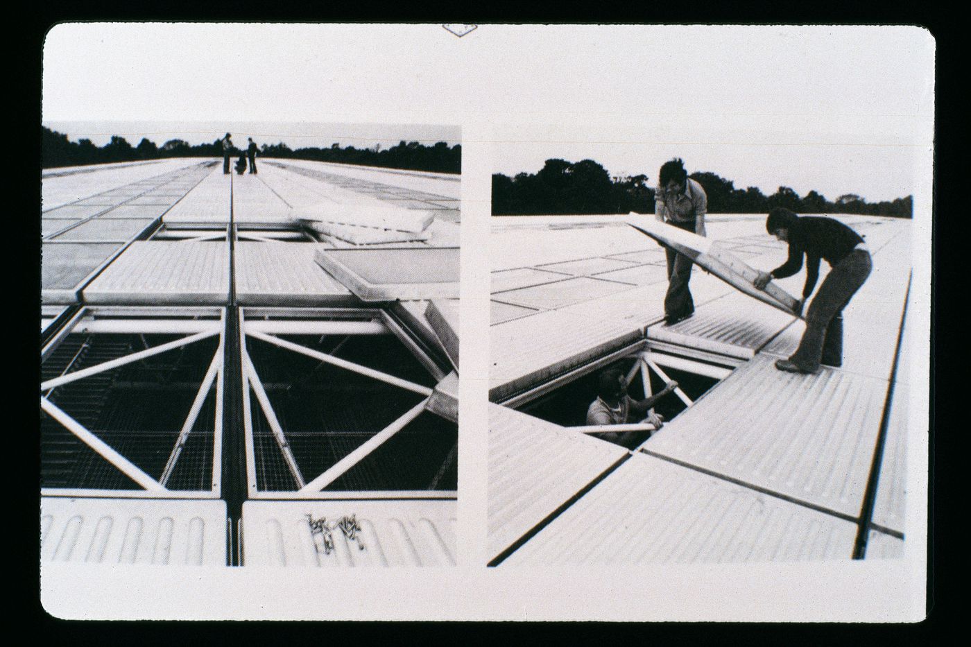 Slide of a photograph of Sainsbury Centre for Visual Arts, Norwich, by Norman Foster