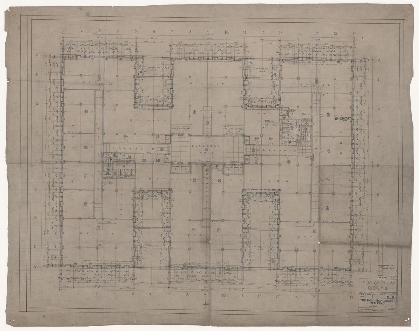 Floor plan for Dominion Square Building, Montreal, Québec