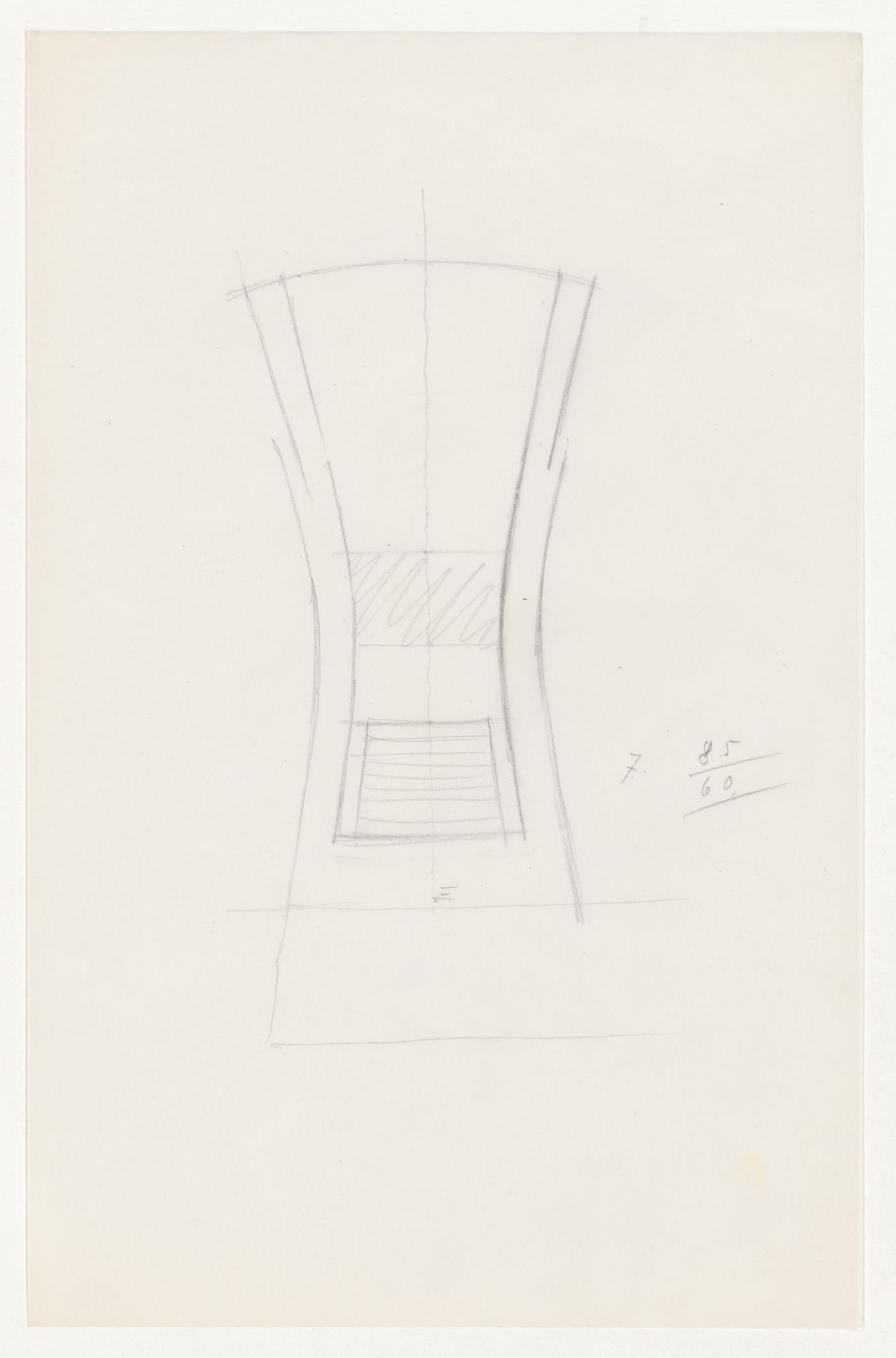 Sketch plan for an auditorium for Illinois Institute of Technology