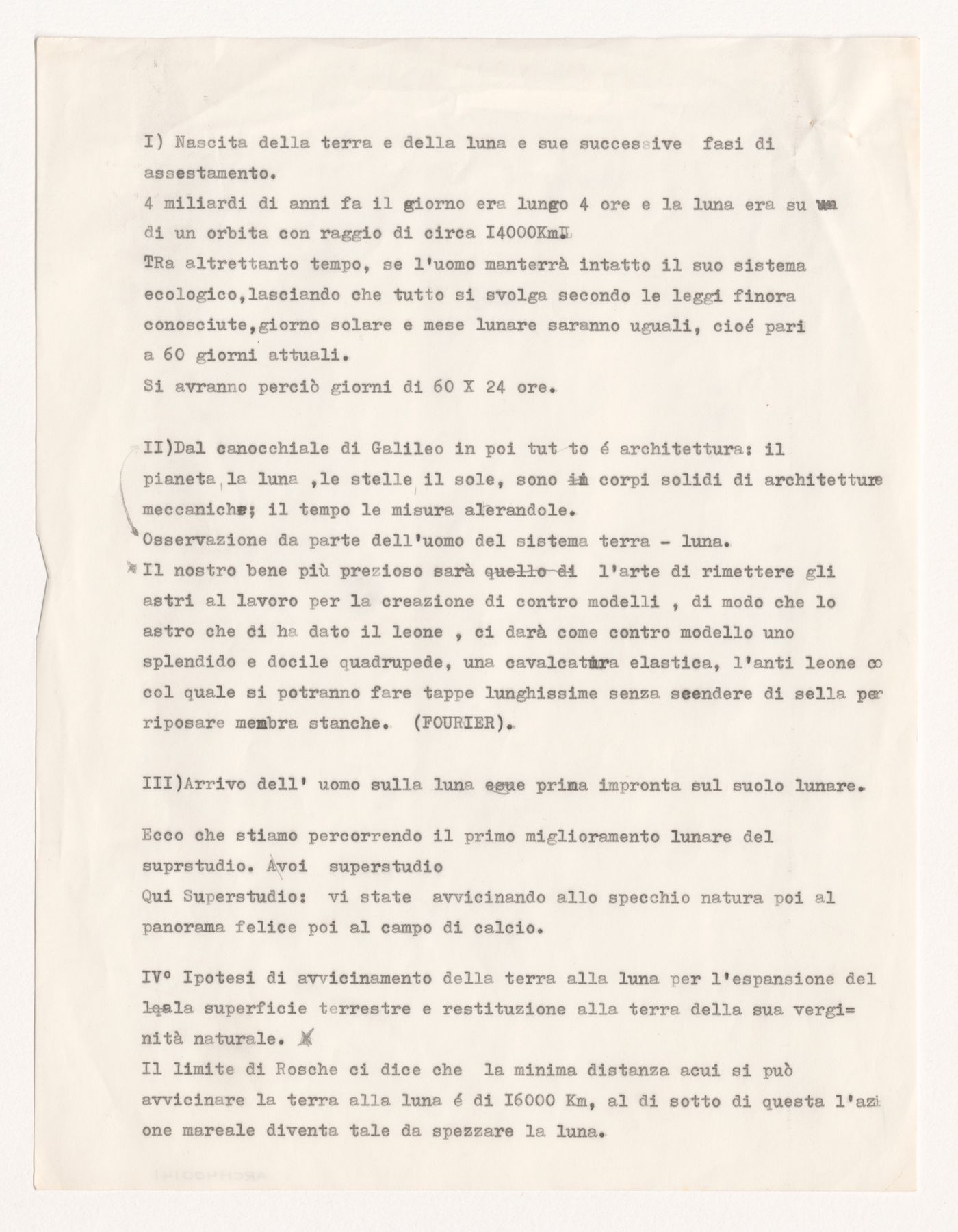 Description of opening scenes for Architettura Interplanetaria [Interplanetary Architecture]