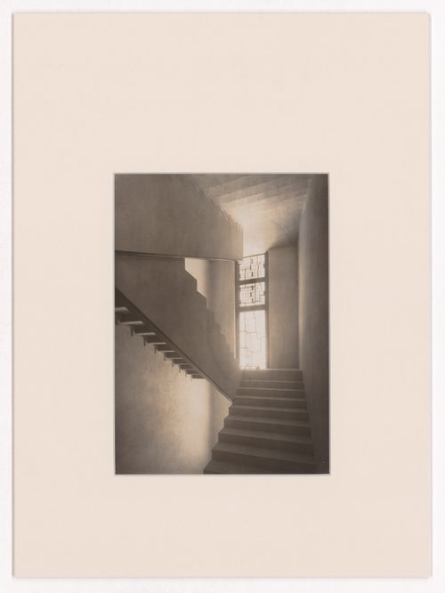 Interior view of Reifenberg hôtel particulier, showing staircase, rue Mallet-Stevens, 16th arrondissement, Paris, France