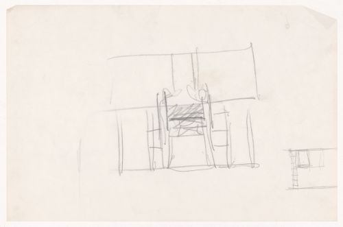Sketch plan and partial sketch plan for a campus building for Illinois Institute of Technology