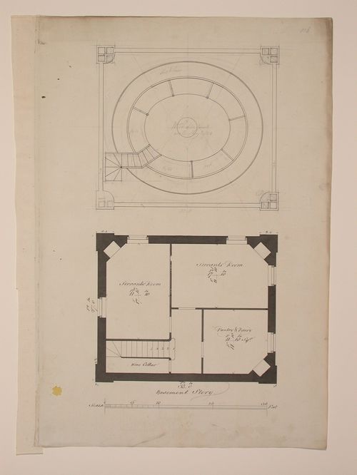 Design for a Gothic Villa - basement plan