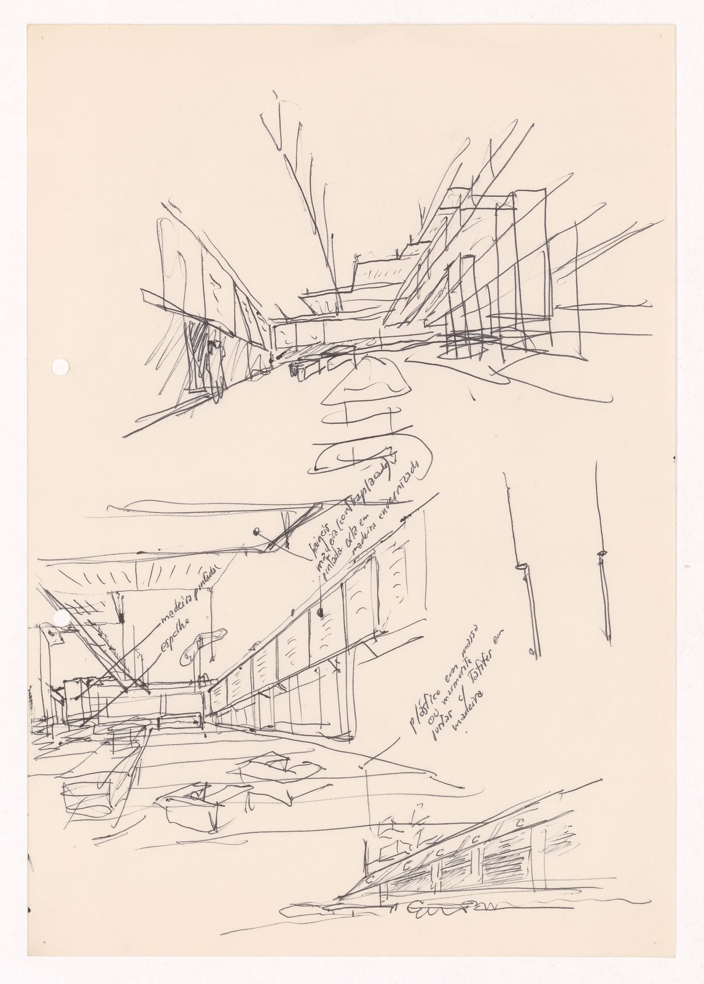 Sketch perspectives for Cooperativa Unicoope Domus / Boavista, Porto, Portugal