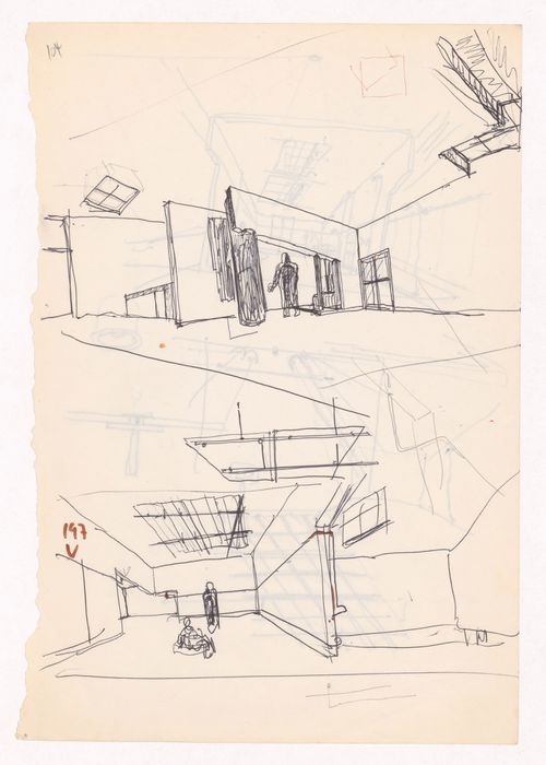 Sketch perspective for Galeria do Antiquário, Campo Alegre, Porto, Portugal