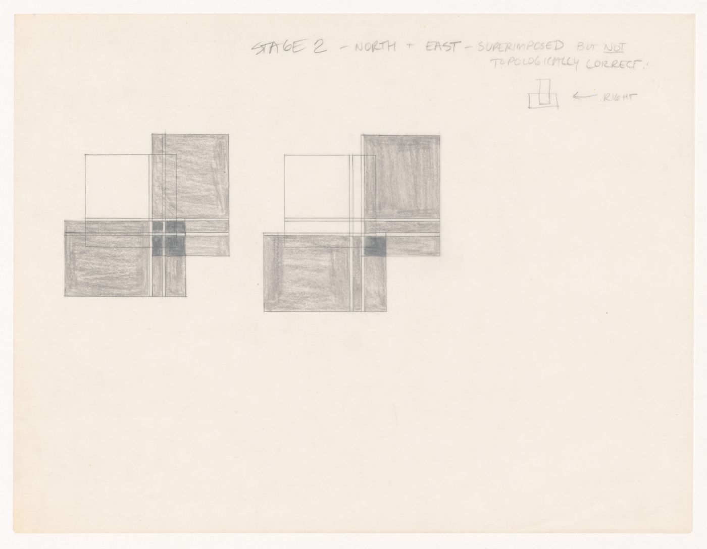 Sketches with annotation for House VI, Cornwall, Connecticut
