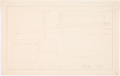 Two sections for a washhouse, Parc de Clichy