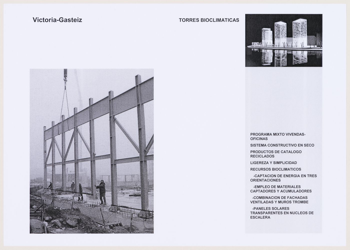 Plan, Torres mixtas bioclimáticas en el Humedal de Salburúa Fens, Vitoria, Spain