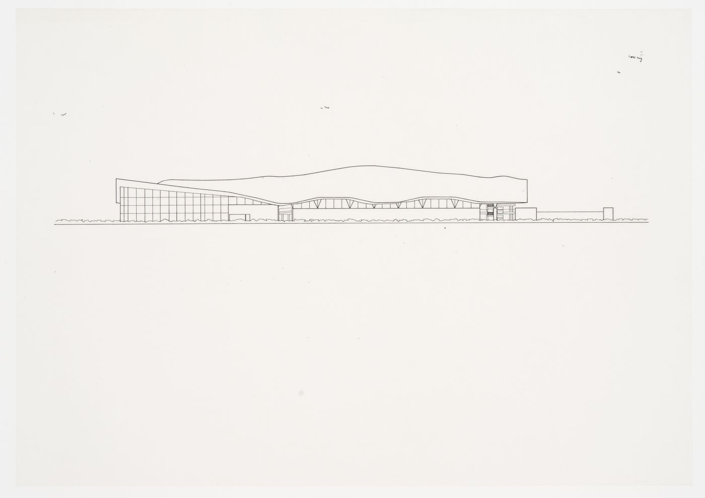 Elevation plan, Odawara Municipal Sports Complex, Odawara, Kanagawa, Japan