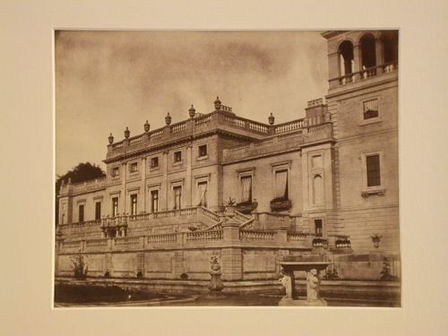 Exterior view of Shrubland [?], particularly the stairs, England