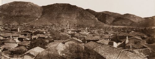 View of Antioch with Mount Silpius in the background, Ottoman Empire (now in Antakya, Turkey)