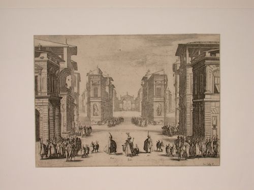 Il Solimano, Act I, Scene 1 - King Solimano with son-in-law Rusteno and Councillor Acmat in a square in Aleppo, Syria