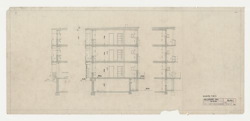 Sections for a type F housing unit, Hellerhof Housing Estate, Frankfurt am Main, Germany