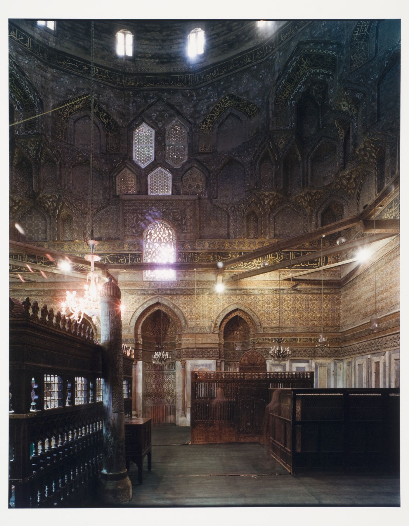 Mausoleum of Iman al-Shafi, interior, view of prayerhall, Cairo, Egypt