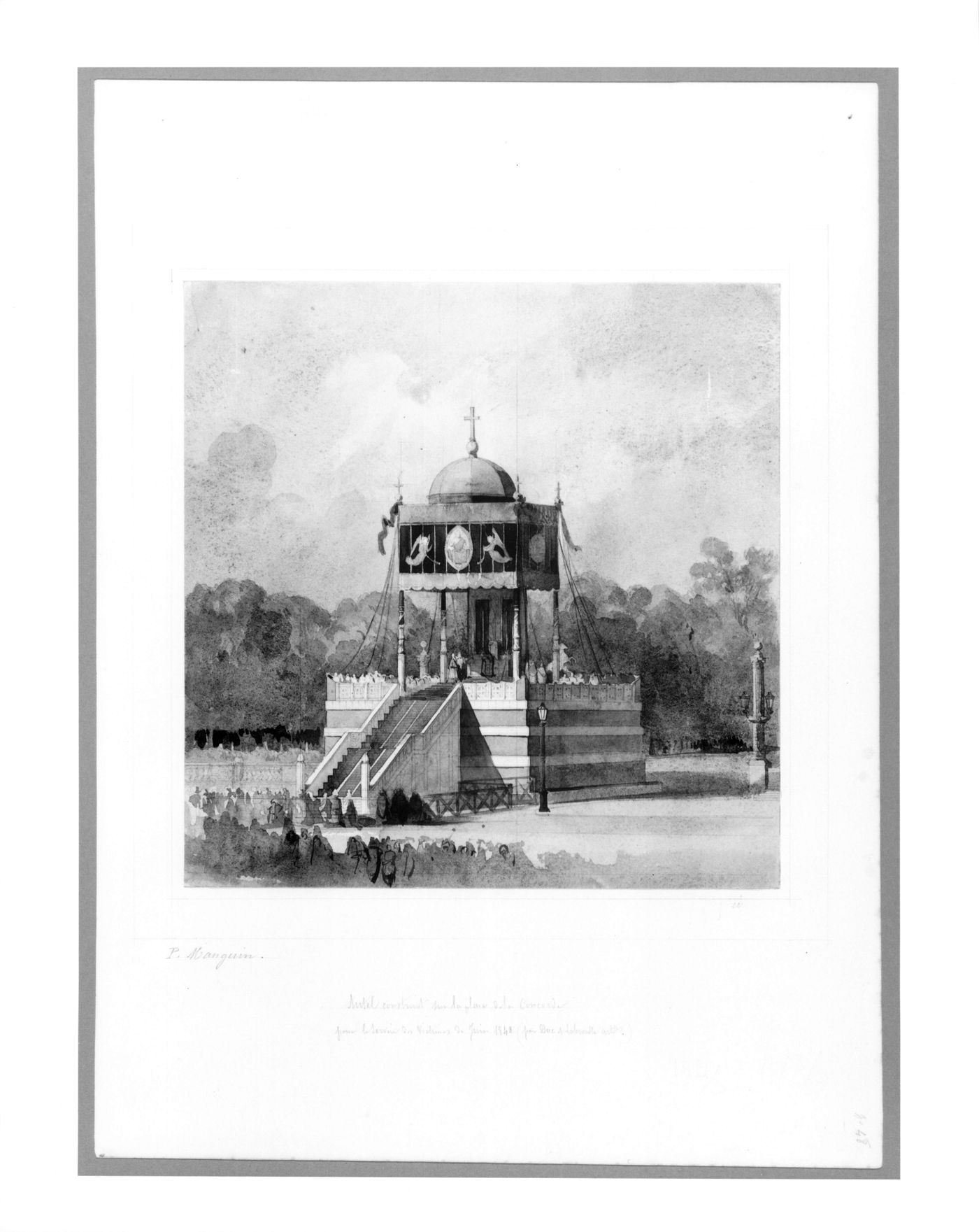 Altar on the Place de la Concorde - perspective