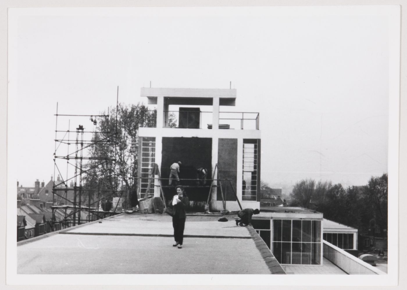 Roof-top view of Peckham Girl's Comprehensive School, London