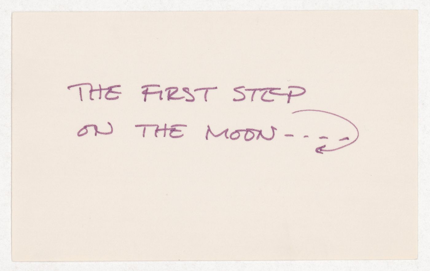 The first step on the moon....