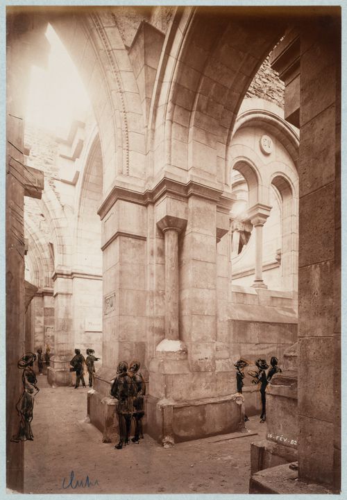 Pillar in the crypt, Basilica of Sacré-Coeur de Montmartre, Paris, France