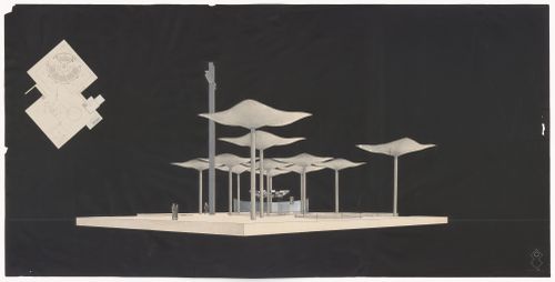 Perspective drawing for Santuario de Nuestra Señora de Fátima, Pilar, Argentina