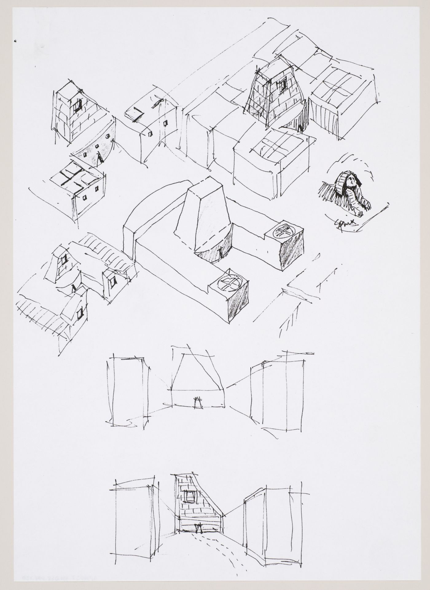 Bibliothèque de France, Paris, France: axonometrics and perspectives