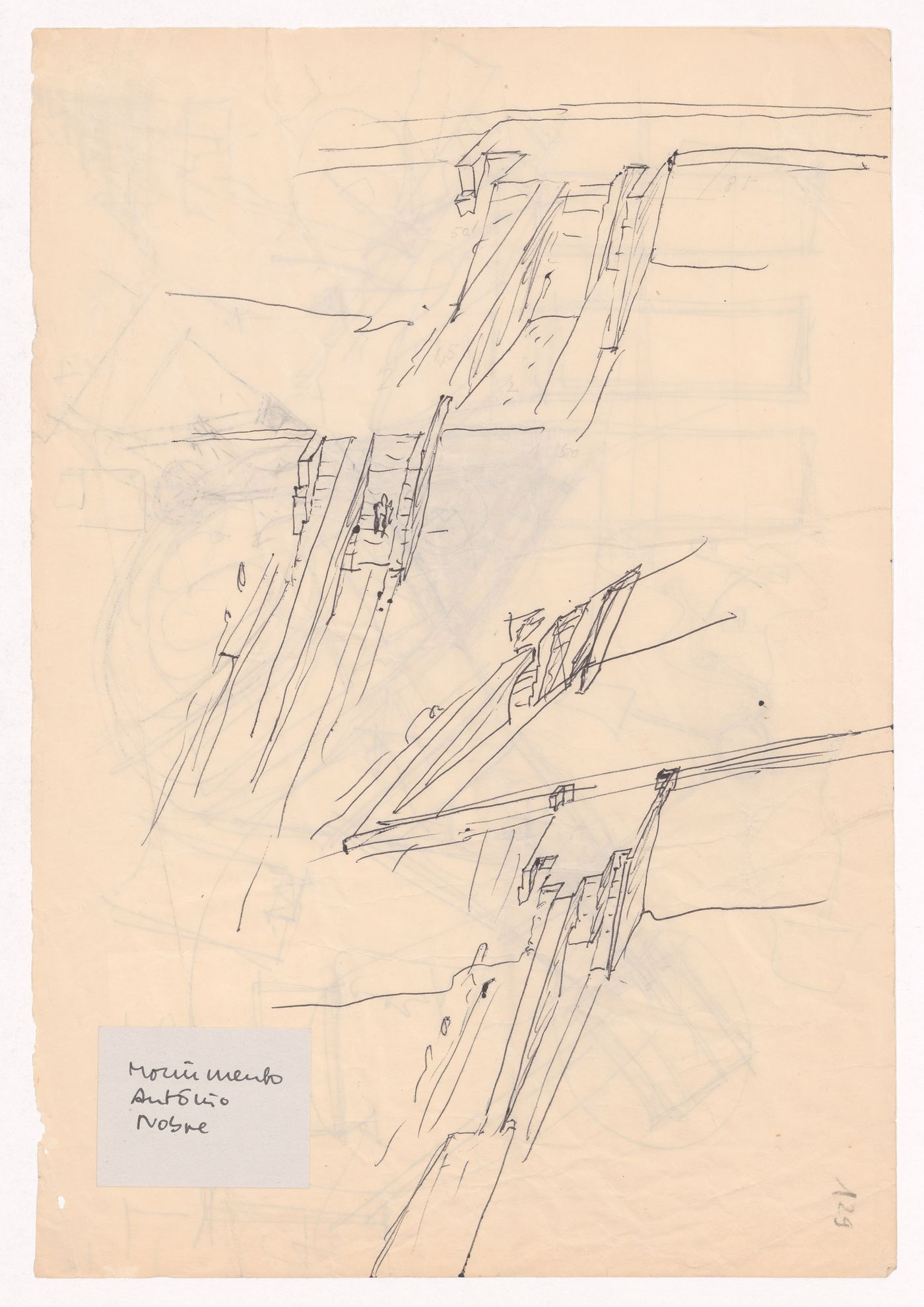Sketch axonometric views for Plano Urbanístico para a Marginal de Leça e Zona da Boa Nova, Leça da Palmeira, Matosinhos, Portugal