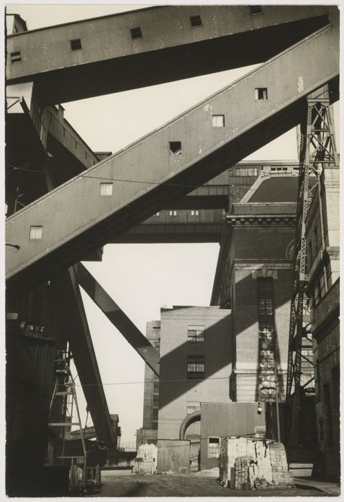 Conveyor belts, unidentified factory, New York City, New York