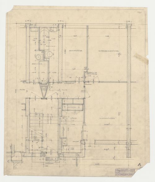 Ground floor plan for a housing unit, Hellerhof Housing Estate, Frankfurt am Main, Germany