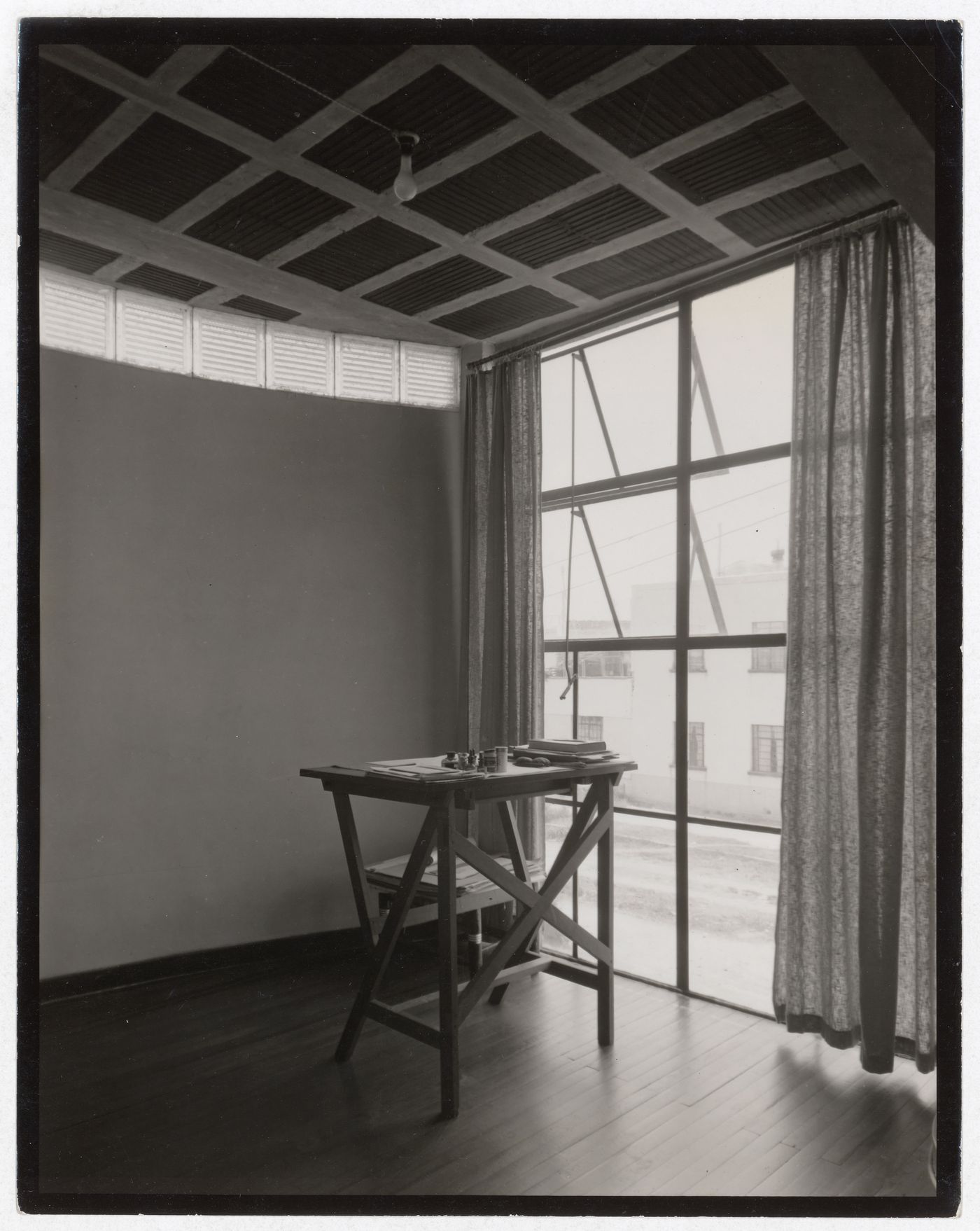 Interior view of the house of Julio Castellanos showing the studio, Distrito Federal, Mexico